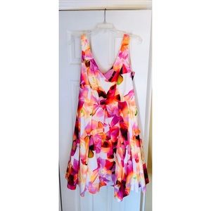 Floral Pop Fit and Flare Dress